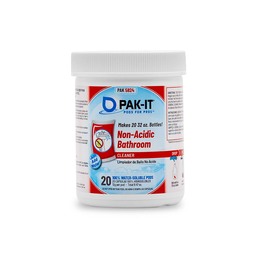 PAK-IT® Non-Acidic Bathroom Cleaner-bathroom cleaner-20ct Jar-Individual-PAK-IT - Pods for Pros®
