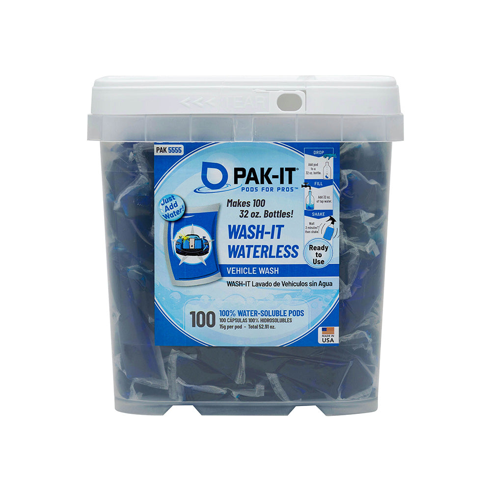 PAK-IT® Wash-It Waterless Vehicle Wash-vehicle wash-100ct Tub-Individual-PAK-IT - Pods for Pros®