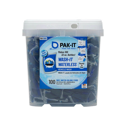 PAK-IT® Wash-It Waterless Vehicle Wash-vehicle wash-100ct Tub-Individual-PAK-IT - Pods for Pros®