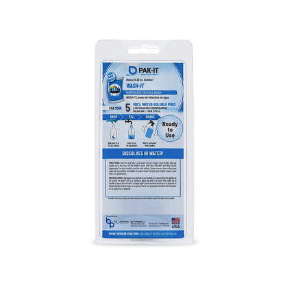 PAK-IT® Wash-It Waterless Vehicle Wash-vehicle wash-5ct Clamshell-Individual-PAK-IT - Pods for Pros®